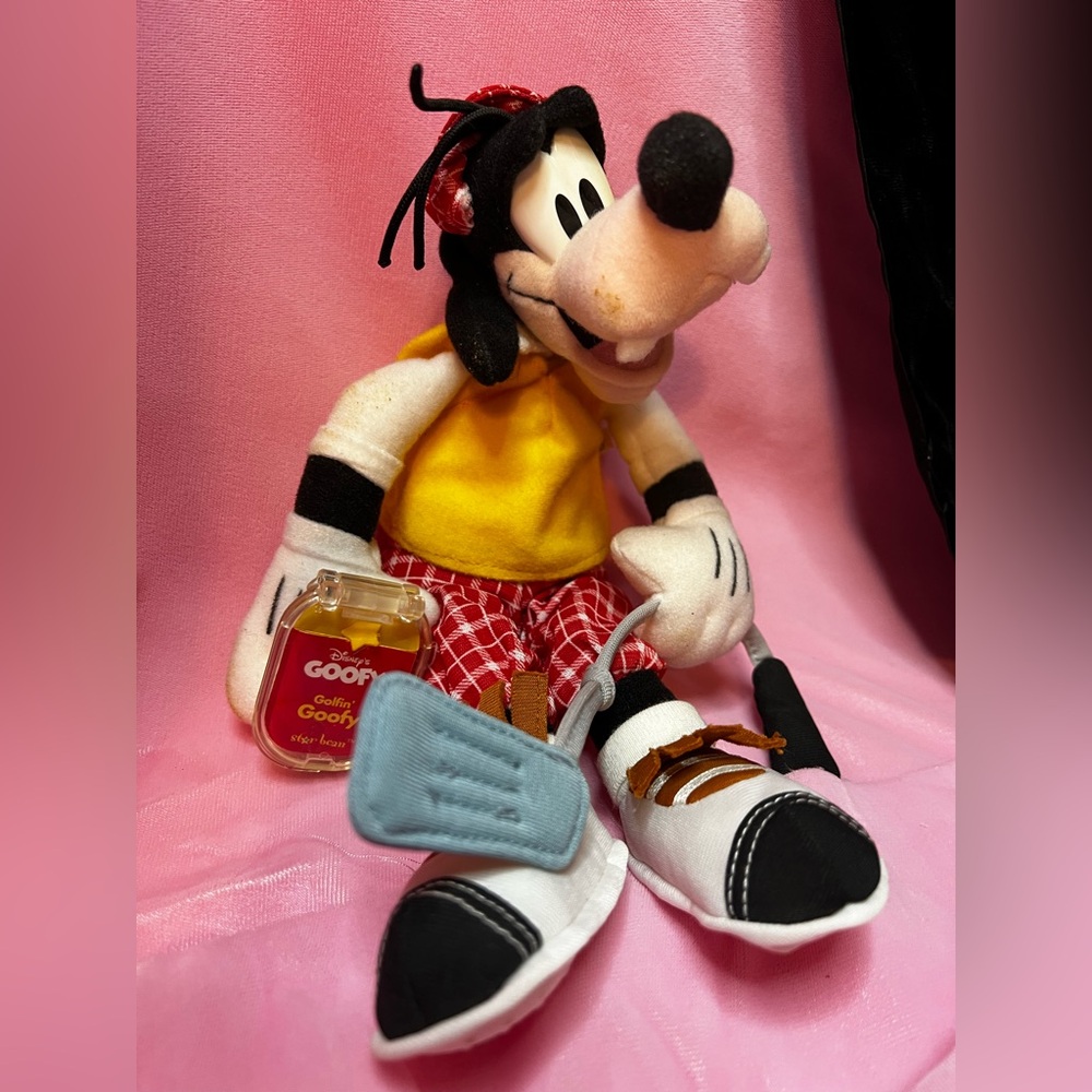 Golfin’ Goofy Plush Toy with Red and Yellow Outfit